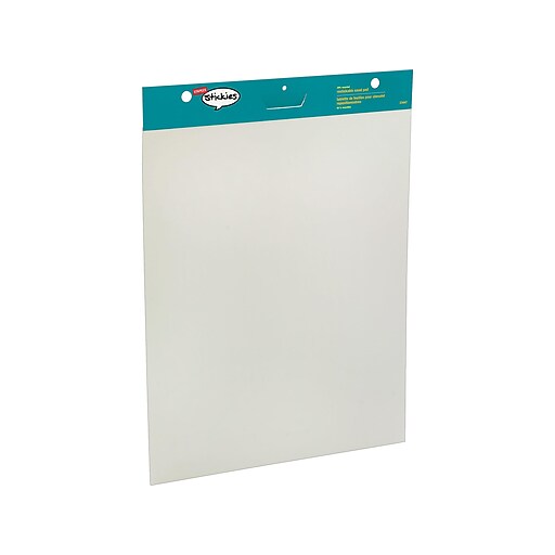 Staples Stickies™ Restickable Easel Pad, 30" x 25", White, 2/Pack