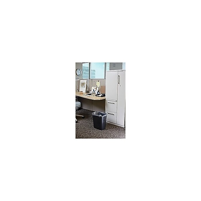 Rubbermaid Plastic Trash Can, 7 Gallon, Black (RCP295600BK) | Staples