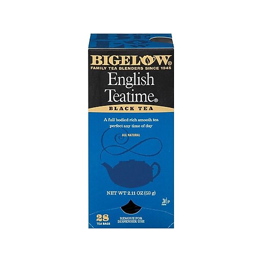 Bigelow English Teatime Black Tea Bags, 28/Box (RCB003451) Staples