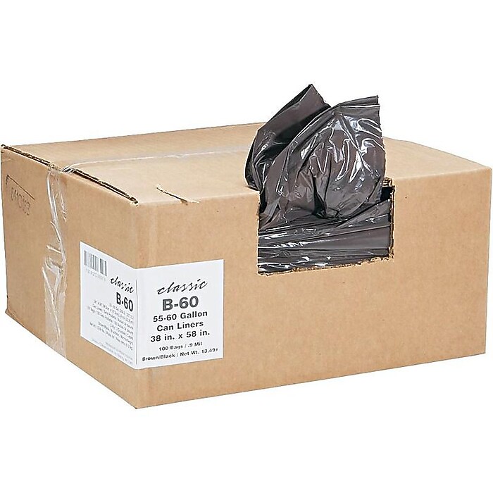 Berry Global Classic 60 Gallon Industrial Trash Bag, 38
