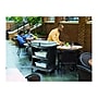 Rubbermaid 9T68 Executive 3-Shelf Polypropylene Mobile Serving Cart with Swivel Wheels, Black (FG9T6800BLA)~#|#~sp42718177_sc7