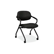HON Fabric Floating Back Nesting Chair, Casters, Black (BSXVL303MM10T)