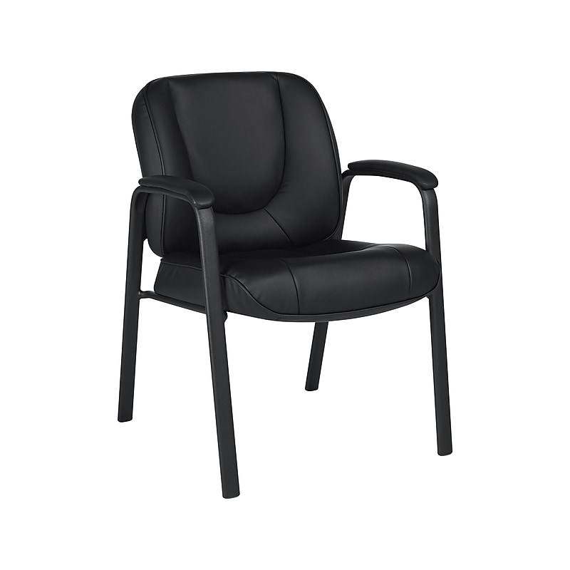 Offices To Go Faux Leather Guest Chair, Black (OTG3915B) image 1