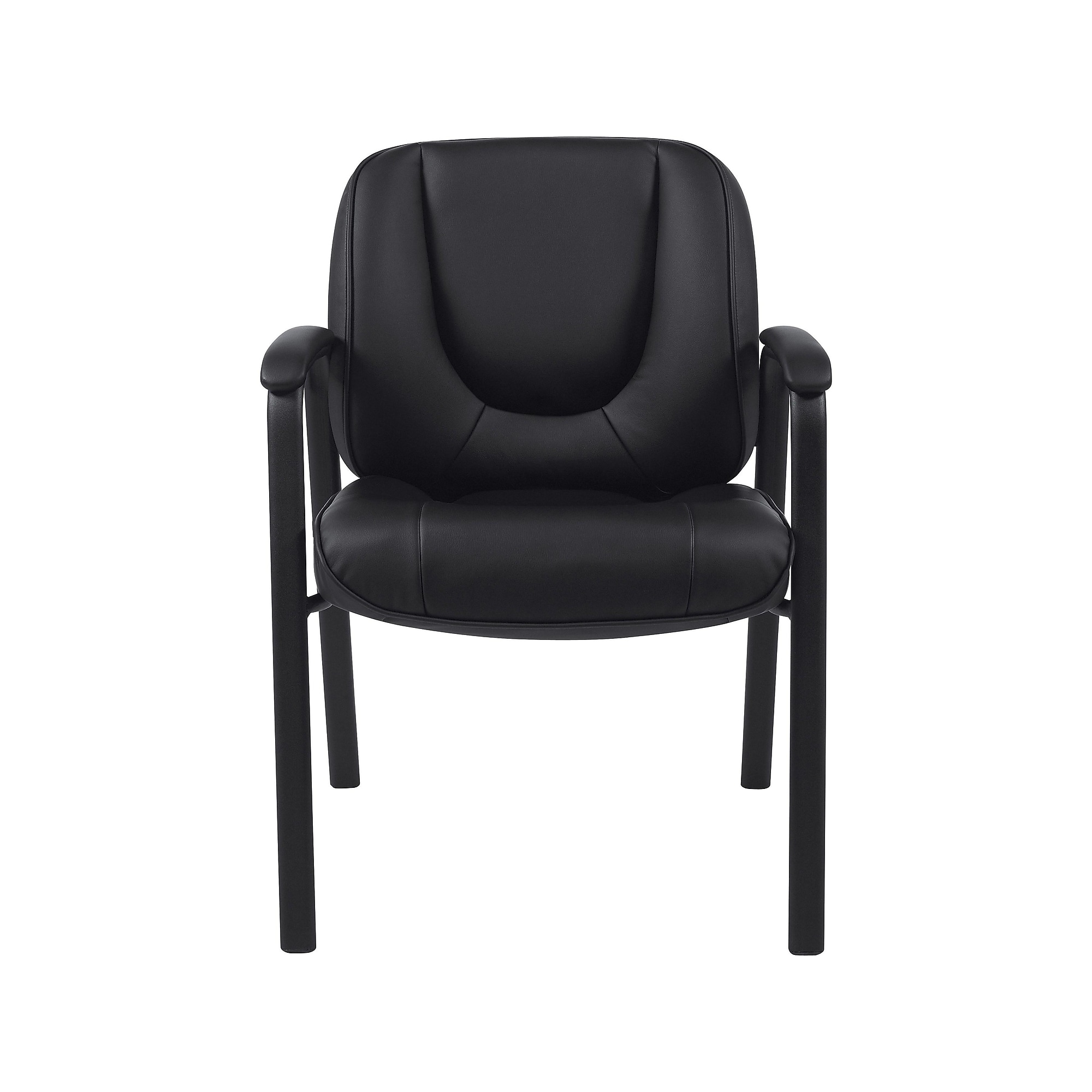 Offices To Go Faux Leather Guest Chair, Black (OTG3915B) Sansujyuku sansujyuku.com