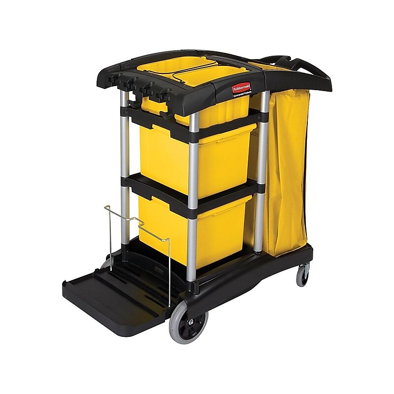 Rubbermaid Commercial Janitorial 3-Shelf Cleaning Cart (RCP9T73) image 1