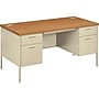 HON Metro Classic 60" Double Pedestal Desk, Harvest (HONP3262CL)~#|#~sp42718248_sc7