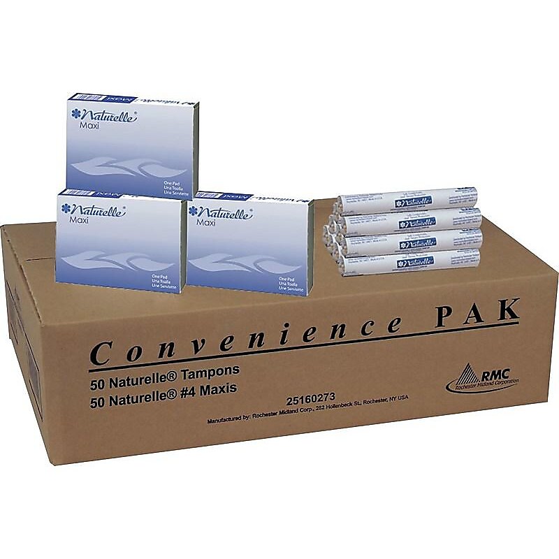Naturelle Tampons and Pads, 100/Carton (25160273) image 1