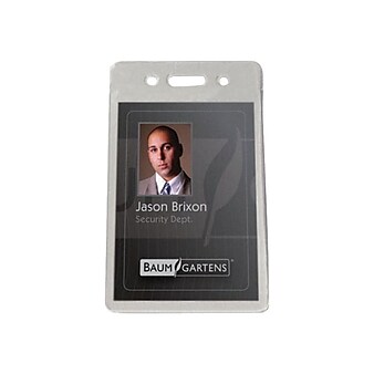 Baumgarten's SICURIX ID Badge Holders, 50/Pack (47820)