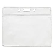 Staples Heavy-Duty ID Badge Holders, Clear, 50/Pack (37867)