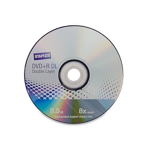 Staples 8x Dvd R Dl Silver 25 Pack At Staples