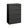 HON Brigade 700 Series 4-Drawer Lateral File Cabinet, Locking, Charcoal, Letter/Legal, 36"W (H784.L.S)~#|#~sp42718484_sc7