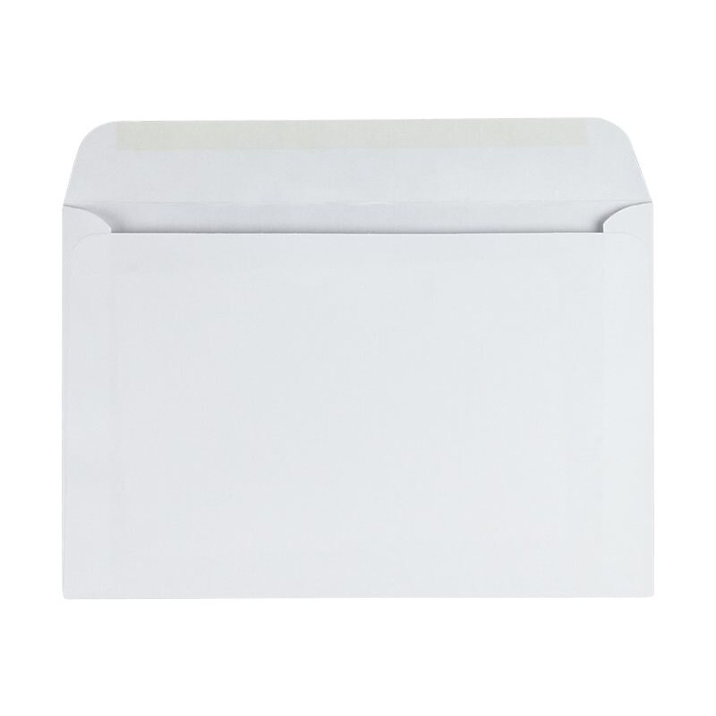 Quality Park Gummed Booklet Envelopes, 6" x 9", White Wove, 100/Box (QUA37113) image 1