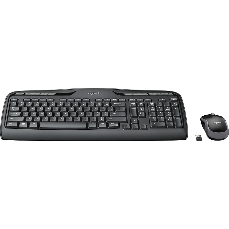 Logitech Desktop MK320 Wireless Keyboard & Mouse, Black (920-002836) image 1
