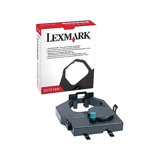 Lexmark ReInk Printer Ribbon, 3070169, Black Staples