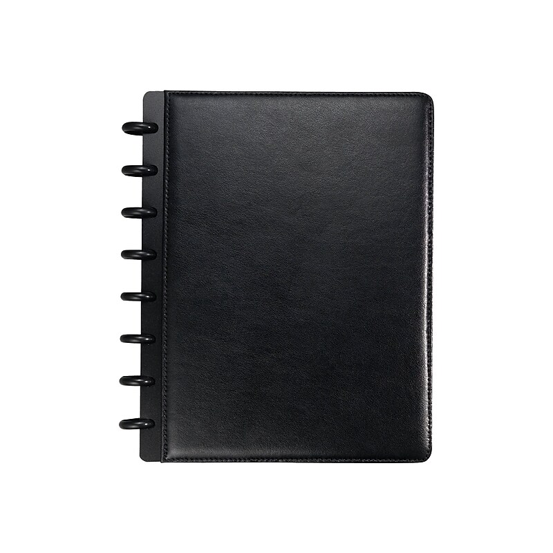 Staples 1-Subject Customizable Notebook, 6.75" x 8.75", Narrow Ruled, 60 Sheets, Black (20000) image 1