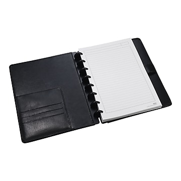 Staples Arc Customizable Notebook, 6-3/4" x 8-3/4", 60 Sheets, Narrow Ruled, Black (20000)
