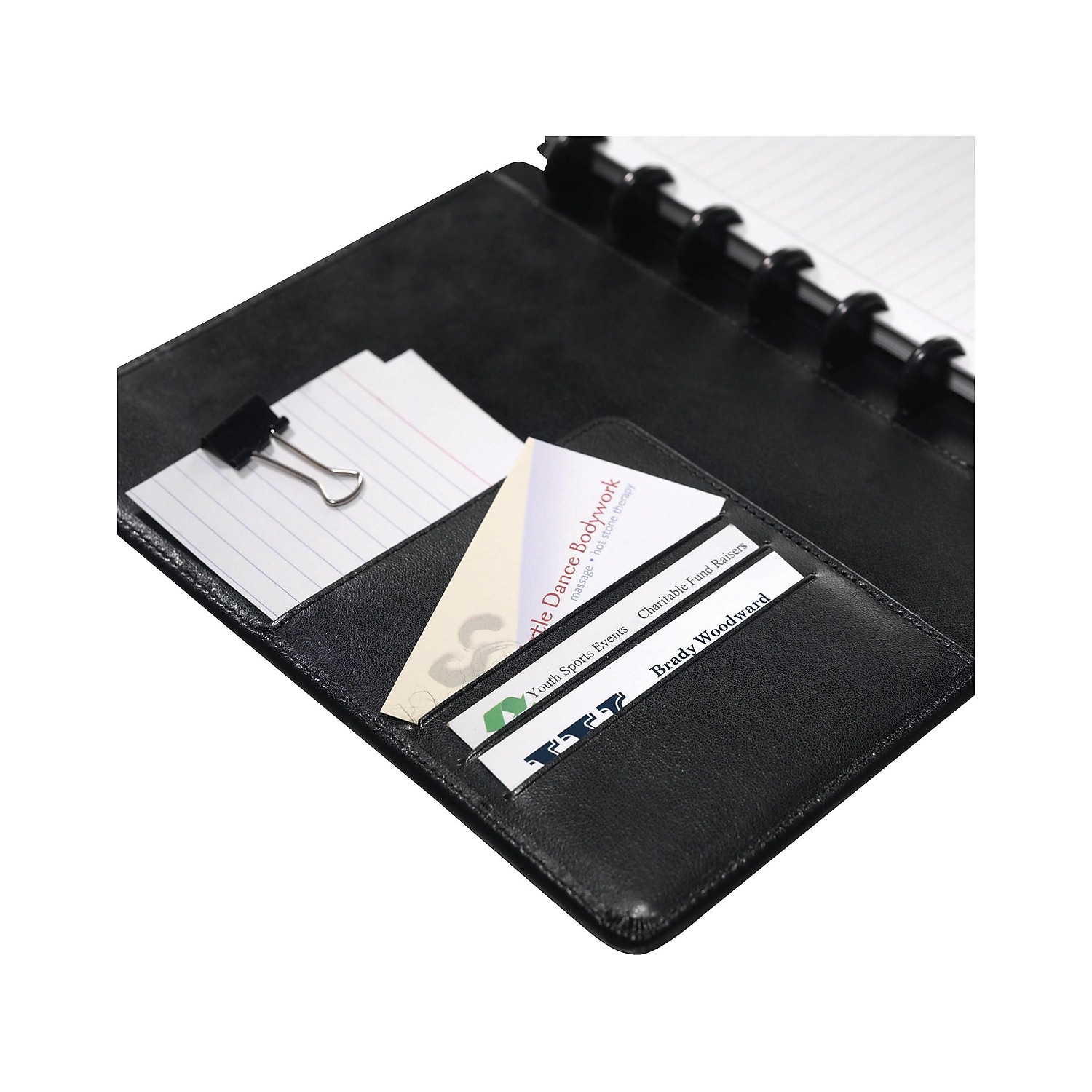 Staples Arc anpassbares Leder Notebook System schwarz je 6-3/4" x 8-3/4" - Bild 4 von 6