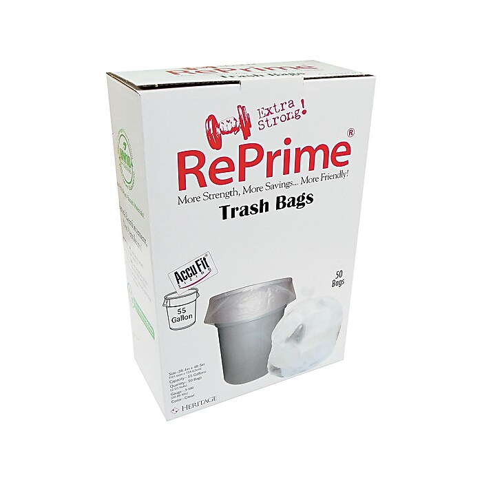 Heritage AccuFit 55 Gallon Industrial Trash Bag, 40