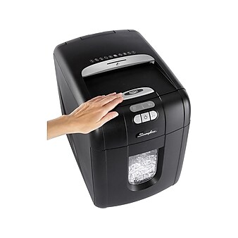 Swingline Stack-and-Shred 130X 130-Sheet Super Cross Cut Commercial Shredder (1757571D)
