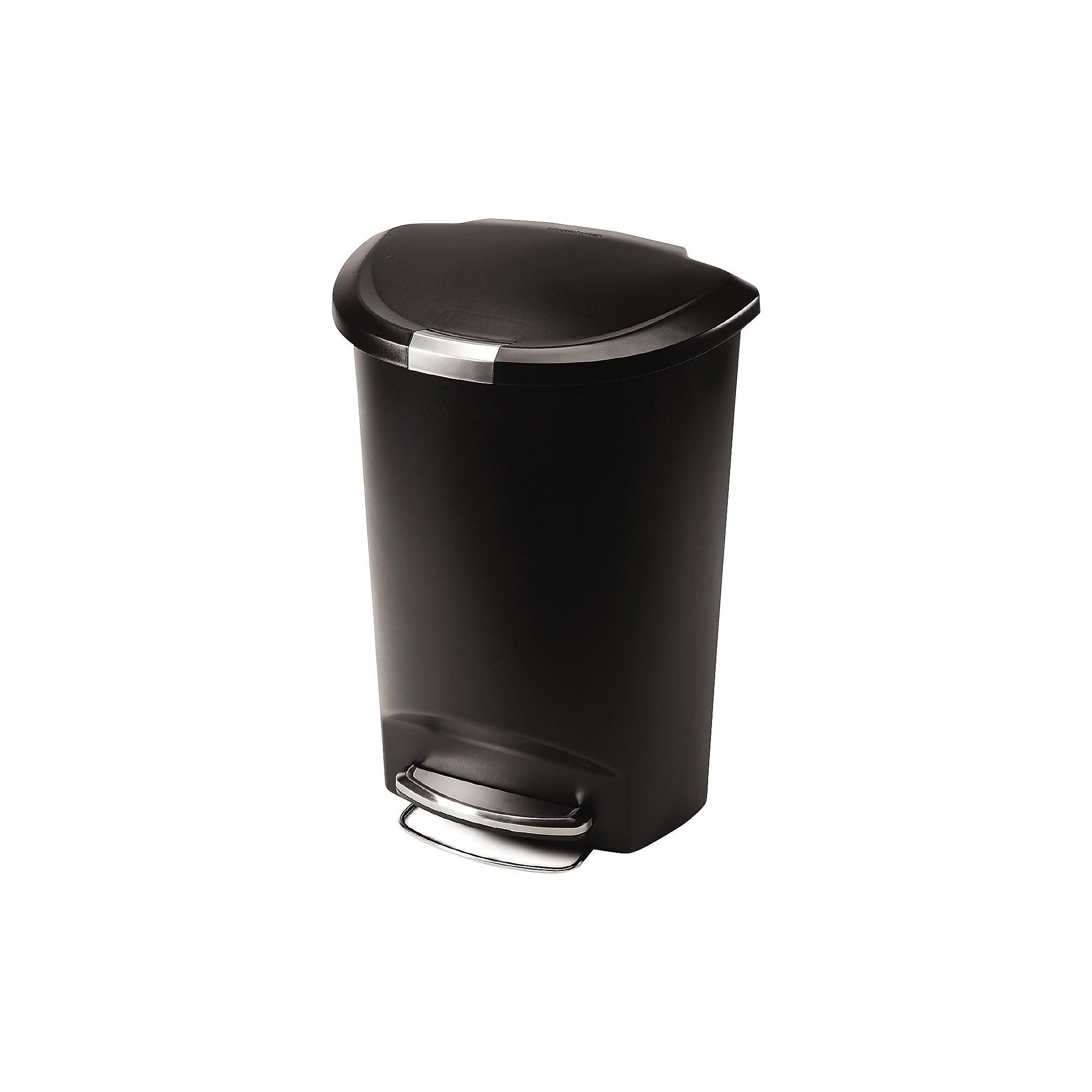 simplehuman Plastic Indoor Step Trash Can with Lid, 13 Gallons, Black (CW1355) Sansujyuku sansujyuku.com