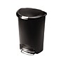 simplehuman Plastic Indoor Step Trash Can with Lid, 13 Gallons, Black (CW1355)~#|#~sp42719017_sc7