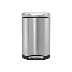 simplehuman Indoor Step Trash Can, Brushed Stainless Steel, 2.6