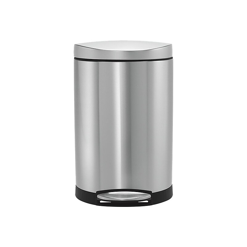 simplehuman Indoor Step Trash Can, Brushed Stainless Steel, 2.6 Gal. (CW1833) image 1