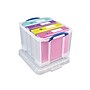 Really Useful Box 32 Liter Snap Lid Storage Bin, Clear, 3/Pack (32LC-PK3C)~#|#~sp42800495_sc7