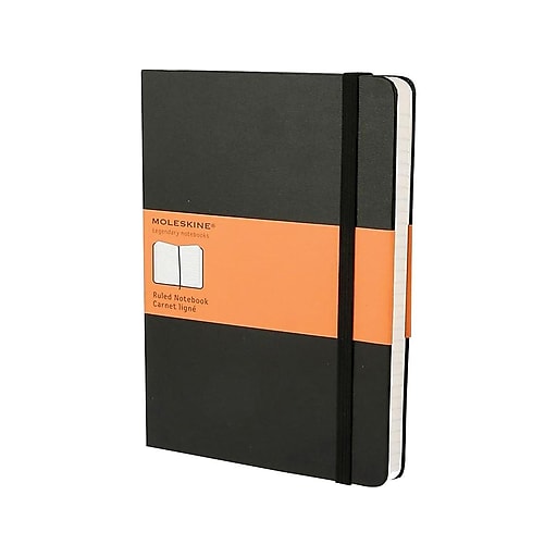 Moleskine Classic Professional Notebooks, 7.5 x 10, Narrow Ruled, 96  Sheets, Black (323067)