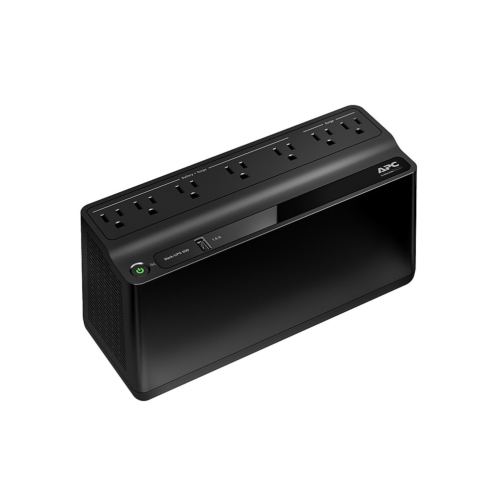 APC® Back-UPS™ 650VA 7-outlet battery backup and surge protector