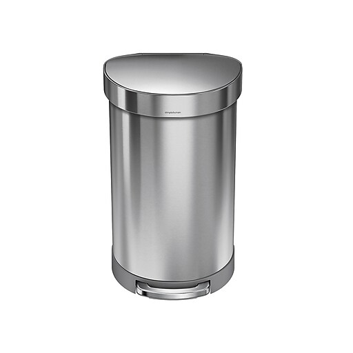 simplehuman Indoor Step Trash Can, Brushed Stainless Steel, 12 Gal