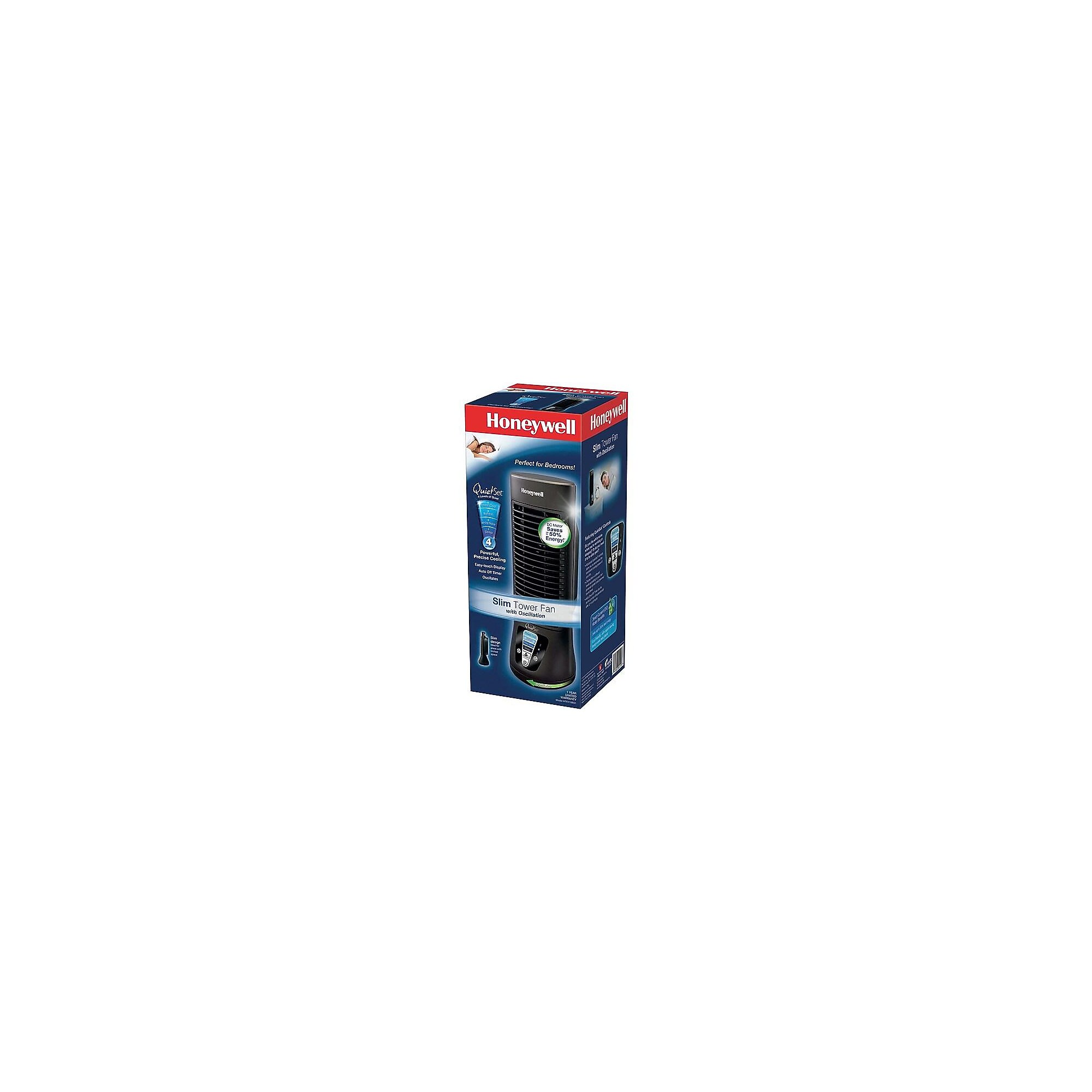 Honeywell QuietSet 12.99″H 4-Speed Tower Oscillating Fan, Black (HTF210B) Sansujyuku sansujyuku.com