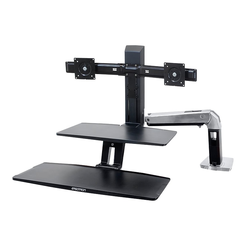 Ergotron WorkFit-A Dual Adjustable Aluminum Desk Converter (24-392-026) image 1