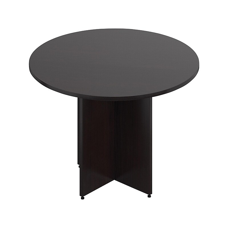 Offices To Go Preside 42''W Round Conference Tabletop, Gray (TDSL42R-AEL) image 1