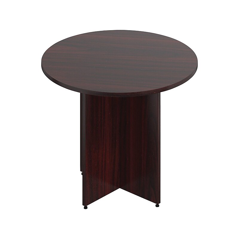 Offices To Go Superior Laminate Round Conference Table, Mahogany (SL36R-AML) image 1