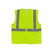 PIP Zipper Safety Vest, ANSI Type R Class 2, 2XL, Hi-Vis Lime Yellow (302-MVGZ4P-LY/2X)