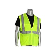 PIP Zipper Safety Vest, ANSI Type R Class 2, 2XL, Hi-Vis Lime Yellow (302-MVGZ4P-LY/2X)