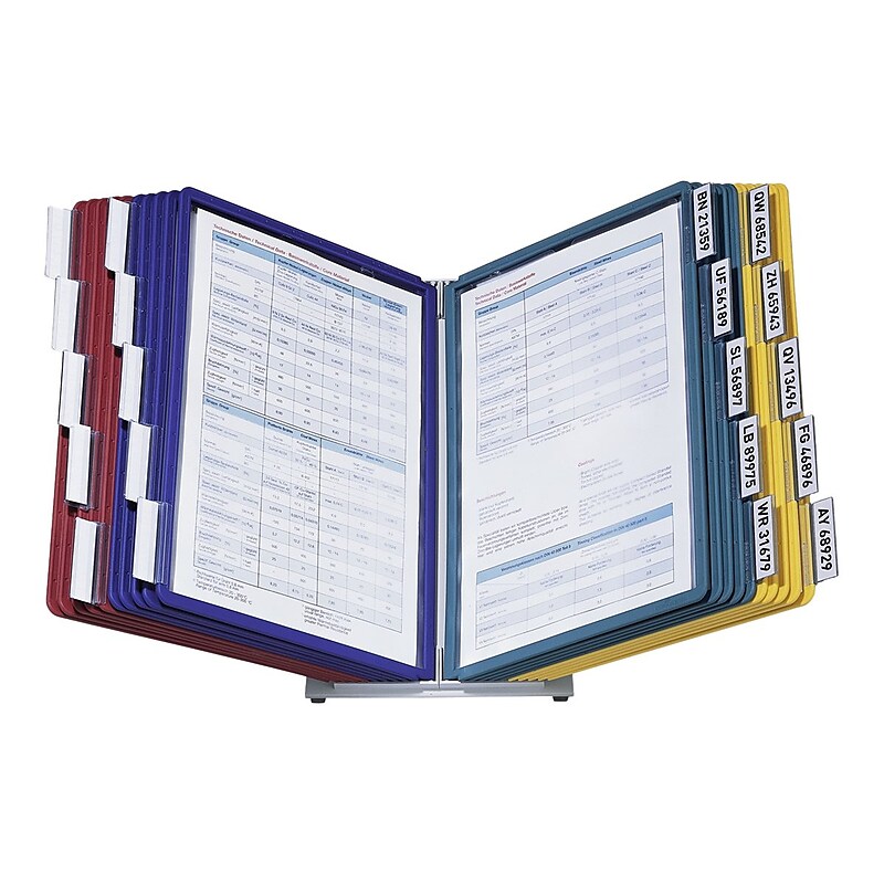 Durable VARIO Desk System 20 Document Holder, 8.5" x 11", Assorted Plastic (536100) image 1