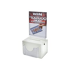 Azar Locking Plastic Suggestion Box, White (206387) | Staples