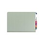 Smead End Tab Pressboard Classification Folders with SafeSHIELD Fasteners, Legal Size, 1 Divider, Gray/Green, 10/Box (29800)~#|#~sp42803743_sc7
