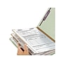 Smead End Tab Pressboard Classification Folders with SafeSHIELD Fasteners, Legal Size, 1 Divider, Gray/Green, 10/Box (29800)~#|#~sp42803744_sc7