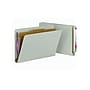 Smead End Tab Pressboard Classification Folders with SafeSHIELD Fasteners, Legal Size, 1 Divider, Gray/Green, 10/Box (29800)~#|#~sp42803745_sc7
