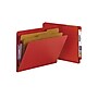 Smead End Tab Pressboard Classification Folders with SafeSHIELD Fasteners, Letter Size, Bright Red, 10/Box (26783)~#|#~sp42803790_sc7