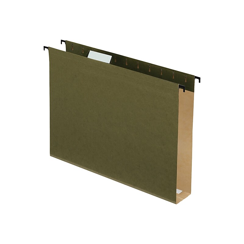 Pendaflex SureHook Reinforced Hanging File Folders, Extra Capacity, Letter Size, Standard Green, 20/Box (PFX 6152x2) image 1
