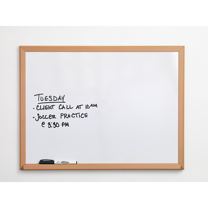 Staples Melamine Dry-Erase Whiteboard, 4' x 3' (6534N) image 1