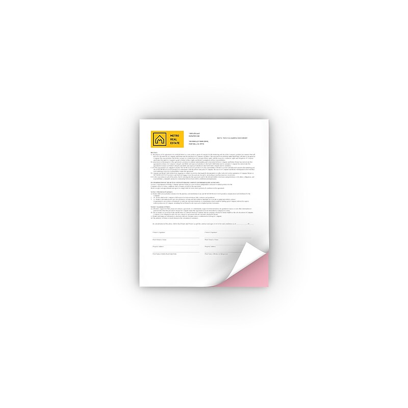 Xerox Revolution Premium Digital Carbonless Paper, 8.5" x 11", White/Pink, 5000/Carton (3R12421) image 1