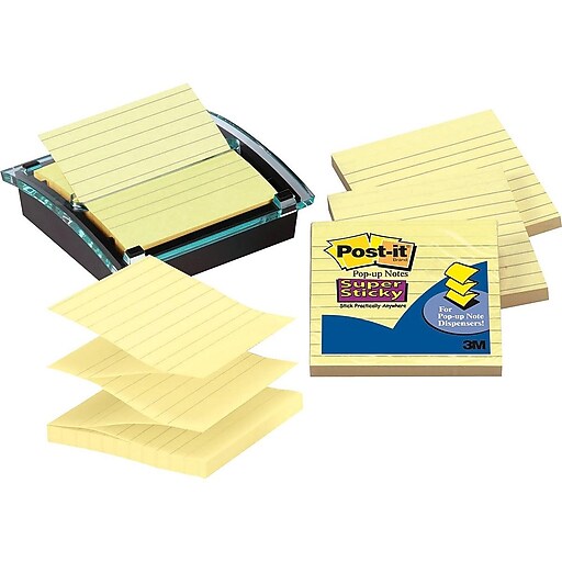 Postit® Super Sticky PopUp Dispenser for 4" x 4" Notes , Designer Series, 3 Pads/Pack