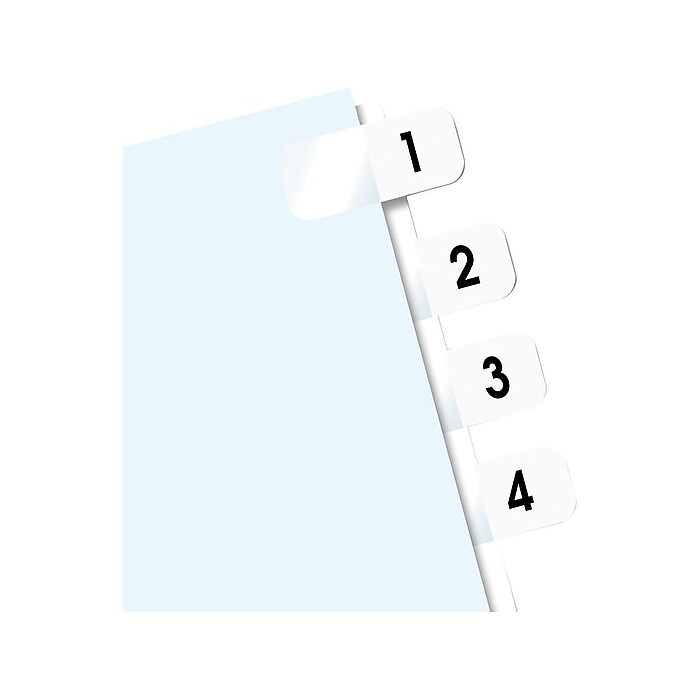 Redi-Tag® Numerical Tabs, White, 1