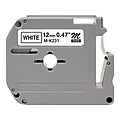 Brother P-touch M-231 Label Maker Tape, 1/2" x 26-2/10', Black on White, 2/Pack (M-2312PK)