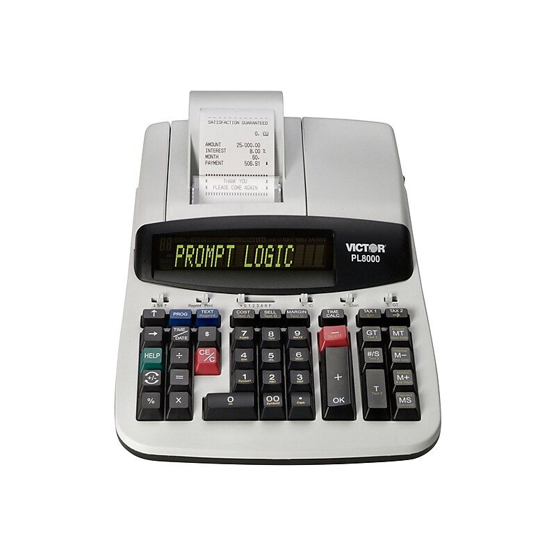 Victor PL8000 14-Digit Desktop Calculator, White image 1